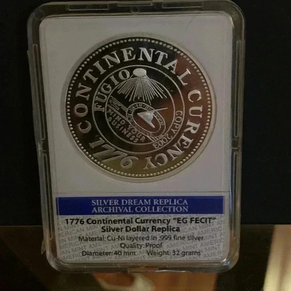 3/$25 1776 CONTINENTAL CURRENCY/DOLLAR ROUND. MIND YOUR BUSINESS - FUGIO - - Picture 2 of 2
